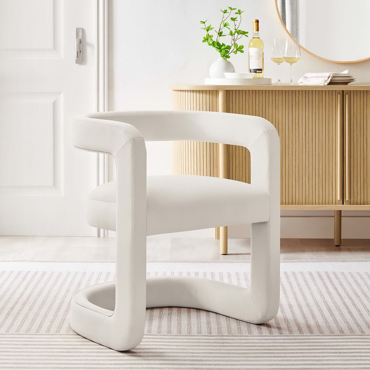 Winslow Barrel Performance Velvet Dining Chair by Modway