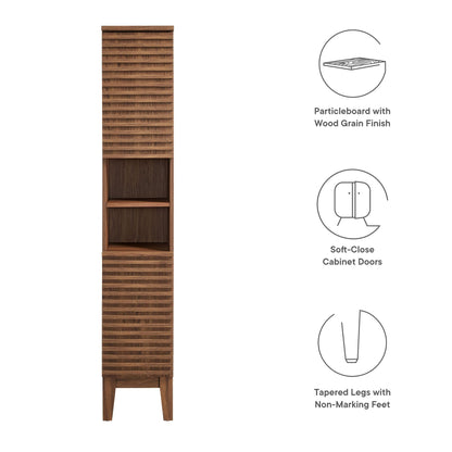 Render Tall Narrow Bathroom Storage Cabinet by Modway