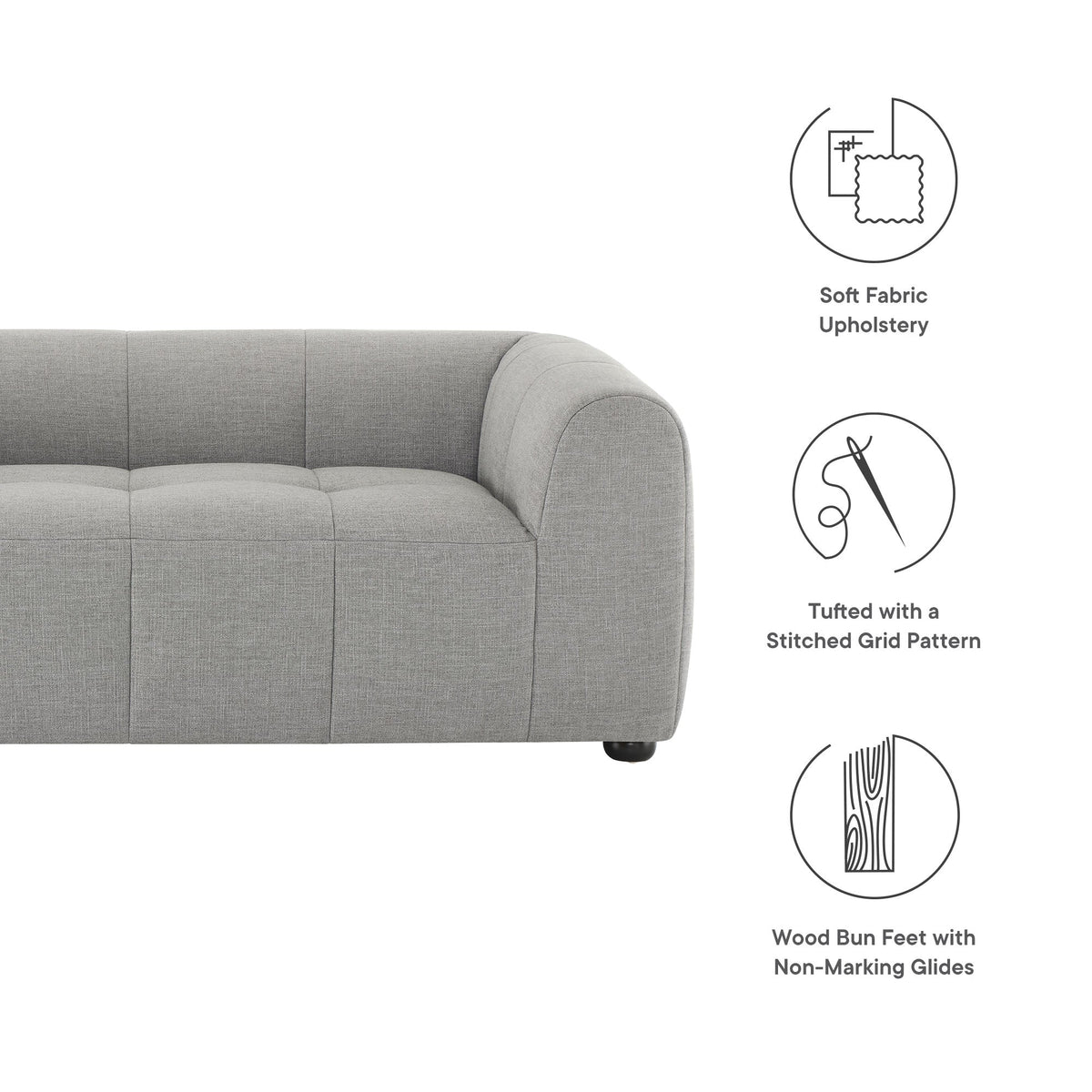 Liana Upholstered Fabric Loveseat by Modway