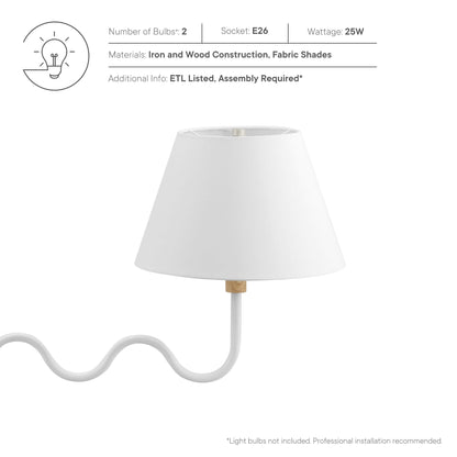 Sunlit Squiggle 2-Arm Pendant Light by Modway