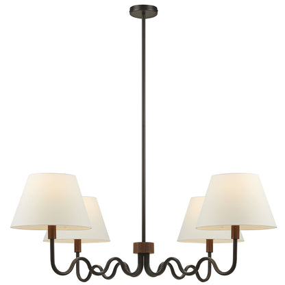 Sunlit Squiggle 4-Arm Pendant Light by Modway
