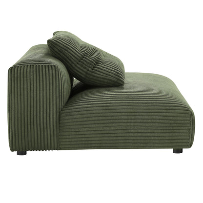 Solace Modular Corduroy Upholstered Armless Chair