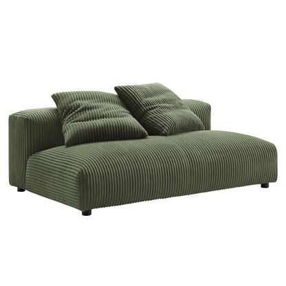 Solace Modular Corduroy Upholstered Armless Loveseat by Modway