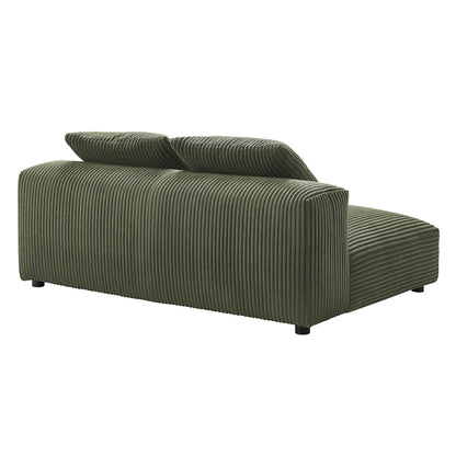 Solace Modular Corduroy Upholstered Armless Loveseat by Modway