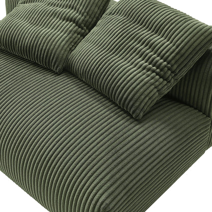 Solace Modular Corduroy Upholstered Armless Loveseat by Modway