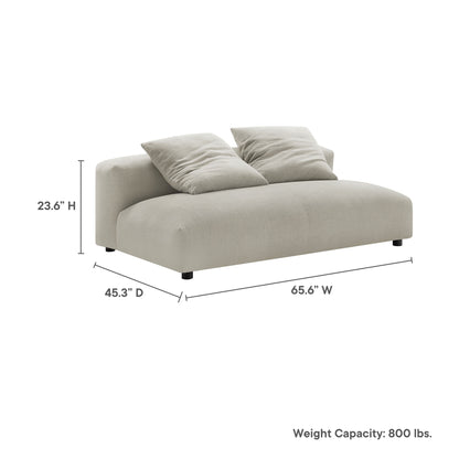 Solace Modular Upholstered Fabric Armless Loveseat by Modway