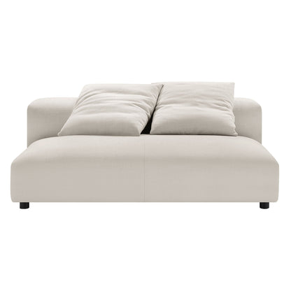 Solace Modular Upholstered Fabric Armless Loveseat and Ottoman Set by Modway