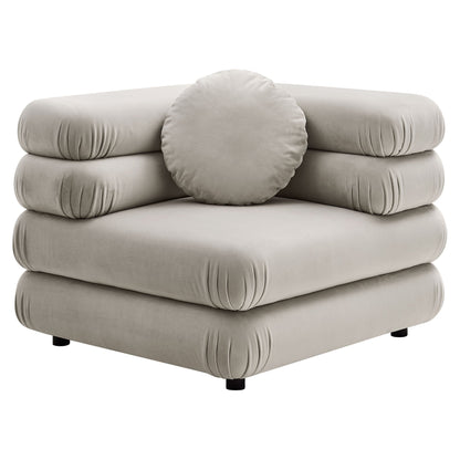 Jubilee 3-Piece Modular Performance Velvet Sectional Sofa by Modway