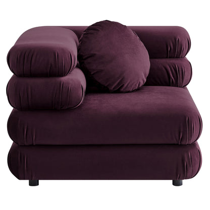 Jubilee 5-Piece Modular Performance Velvet Sectional Sofa by Modway