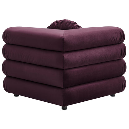 Jubilee 5-Piece Modular Performance Velvet Sectional Sofa by Modway