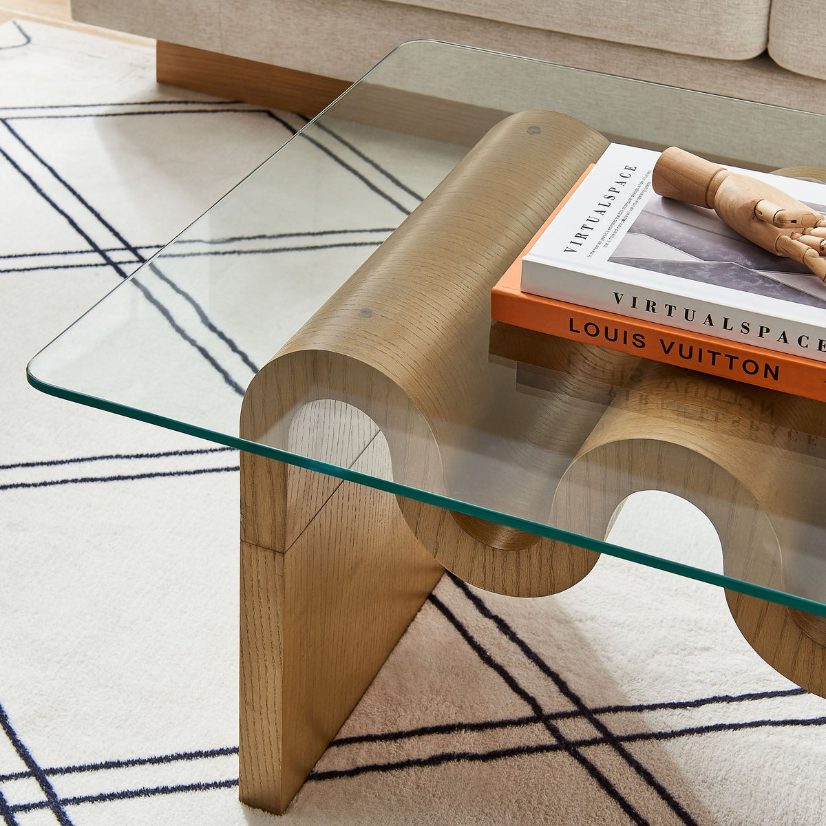 Ondine Glass Top Coffee Table by Modway