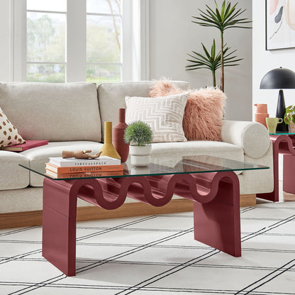 Ondine Glass Top Coffee Table by Modway