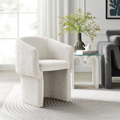 Verity Barrel Back Chenille Dining Armchair by Modway