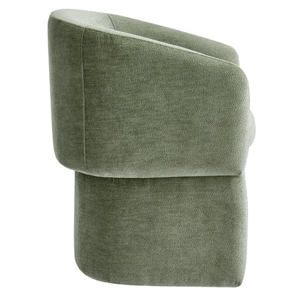 Verity Barrel Back Chenille Dining Armchair by Modway