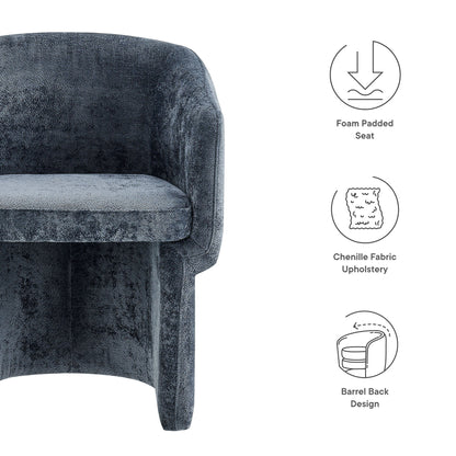Verity Barrel Back Chenille Dining Armchair by Modway