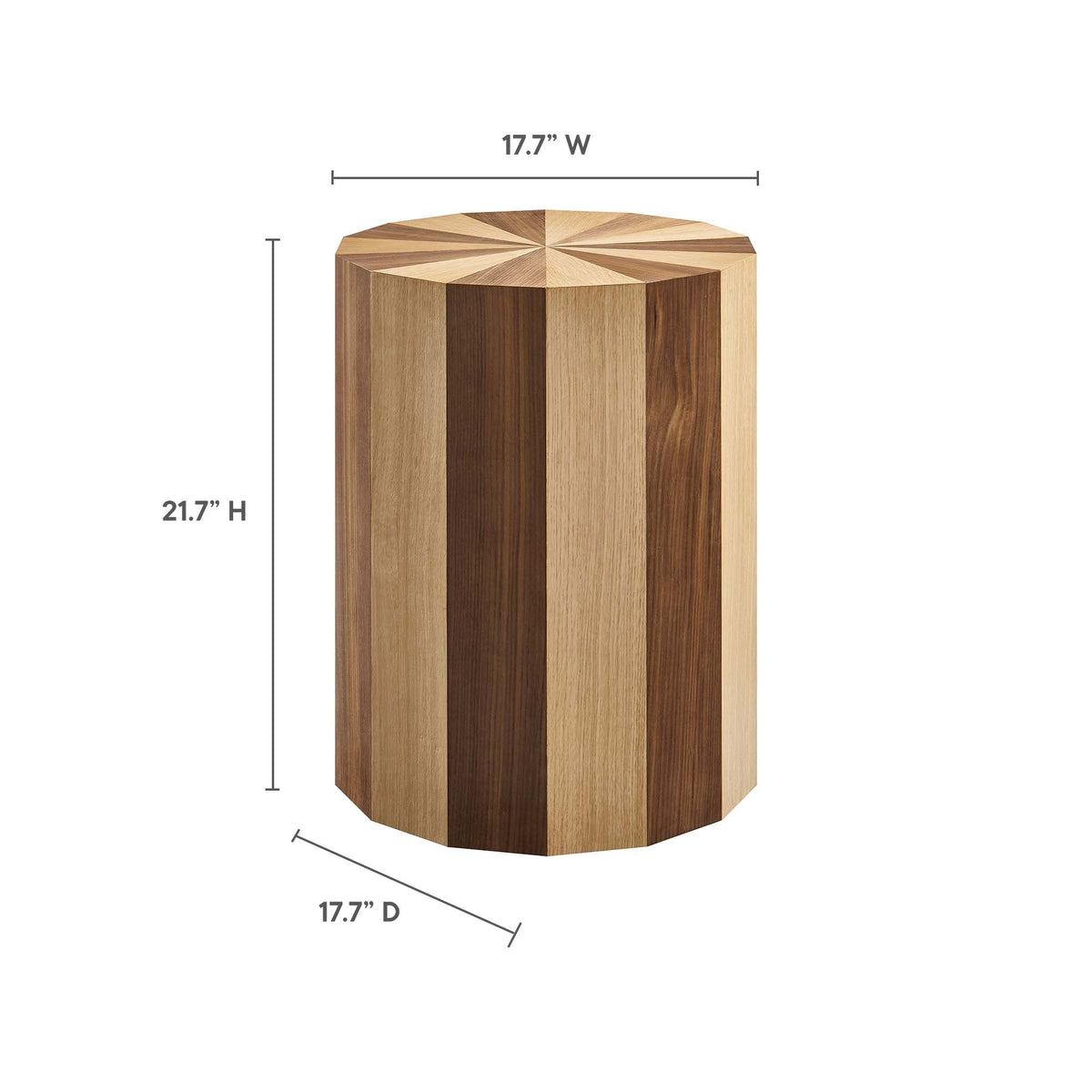 Twirl Two-Toned Wood Veneer Side Table by Modway