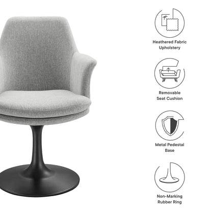Lippa Swivel Dining Upholstered Armchair by Modway