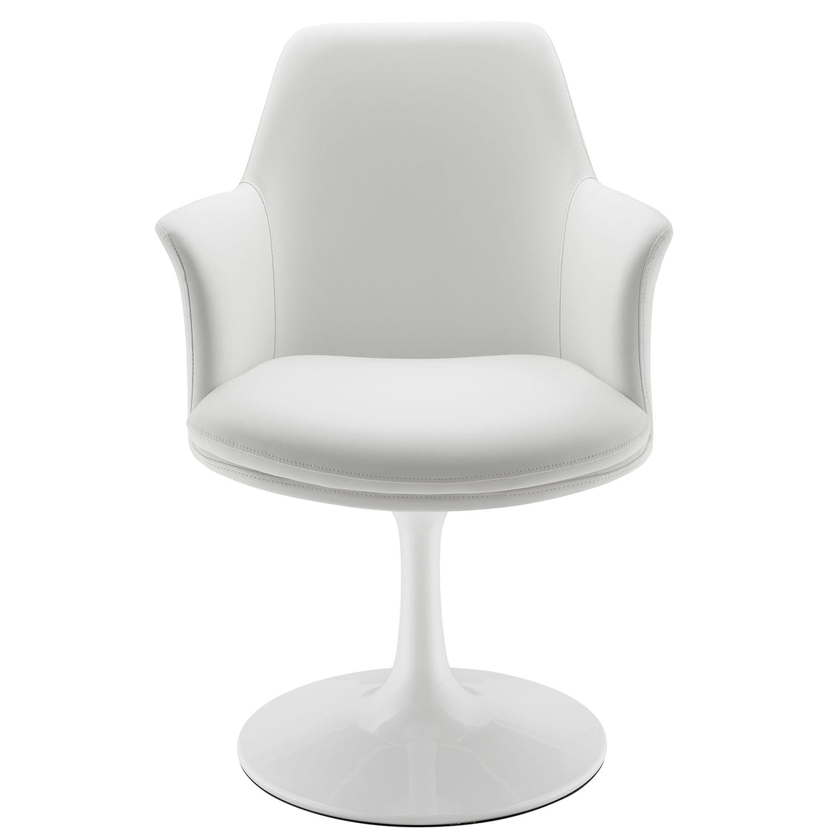 Lippa Swivel Dining Vegan Leather Armchair by Modway