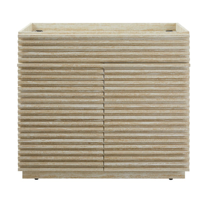 Render 36" Faux Travertine Bathroom Vanity Cabinet