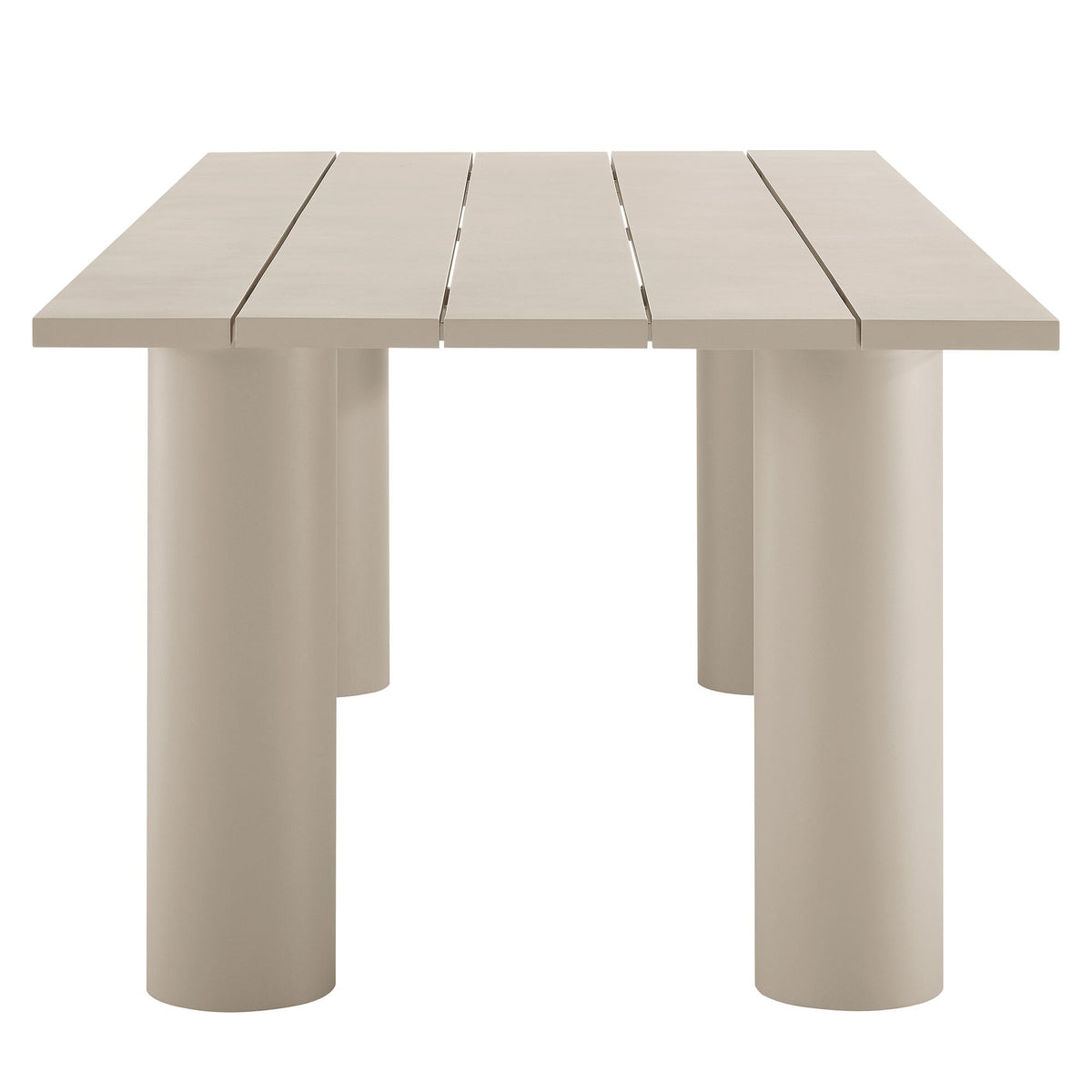 Nautica Outdoor Patio 87" Rectangular Aluminum Dining Table by Modway