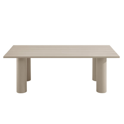 Nautica Outdoor Patio 87" Rectangular Aluminum Dining Table by Modway