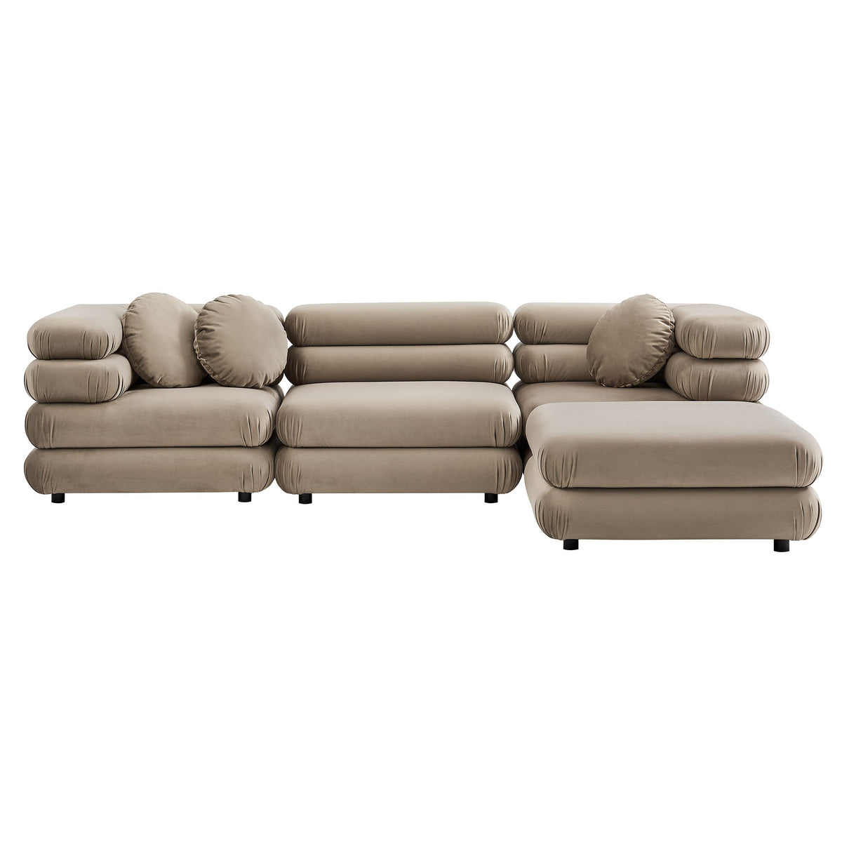 Jubilee 4-Piece Modular Performance Velvet Sectional Sofa by Modway