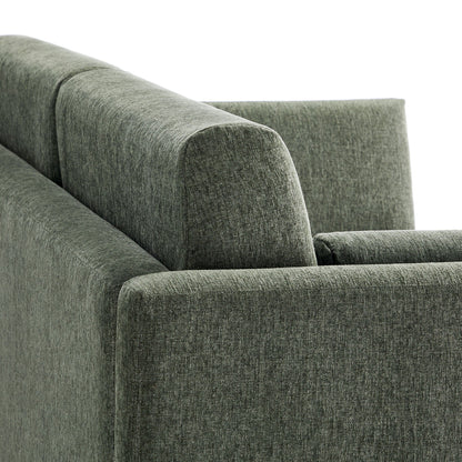 Linden Upholstered Heathered Chenille Small Sofa