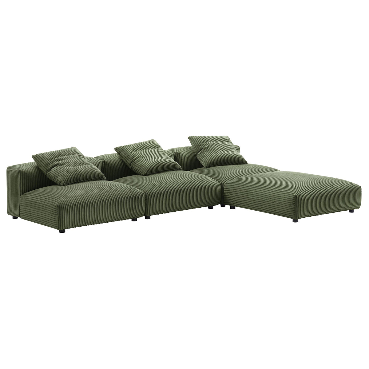 Solace 4-Piece Modular Corduroy Upholstered Sectional Sofa by Modway