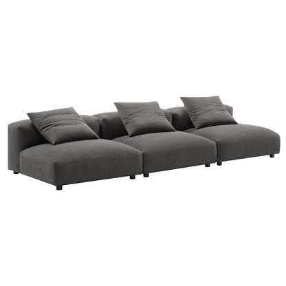 Solace 3-Piece Modular Upholstered Fabric Sofa by Modway