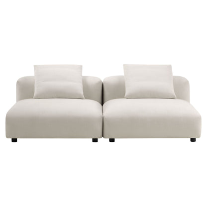 Solace 2-Piece Modular Upholstered Fabric Sofa by Modway