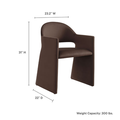 Talia Performance Velvet Dining Armchair by Modway