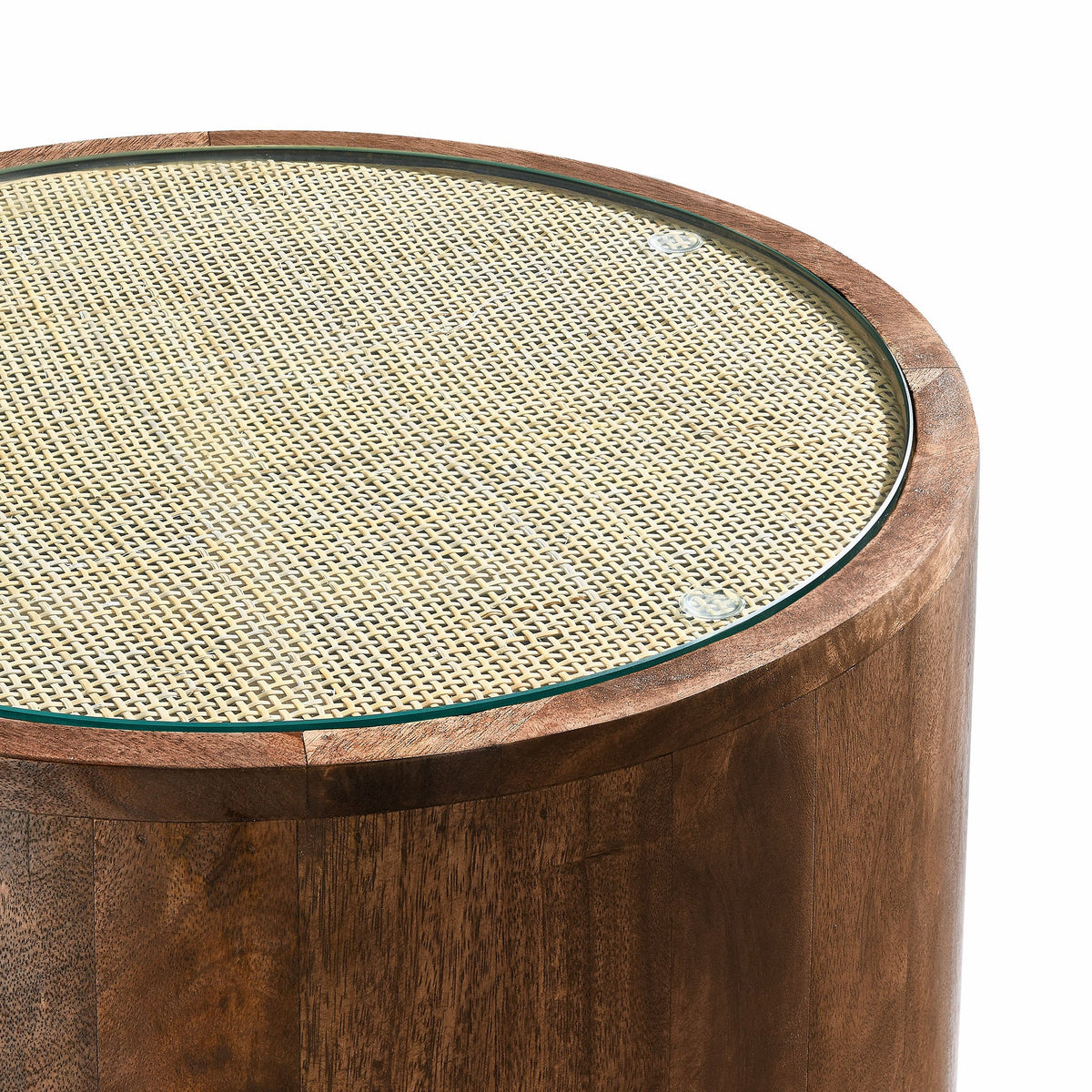 Truett Round Wood Rattan Side Table by Modway