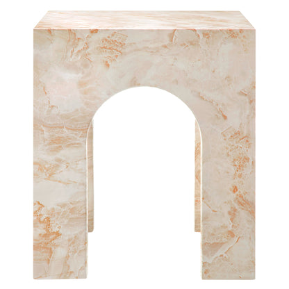 Valen Square Indoor-Outdoor Patio Arched Concrete Side Table by Modway