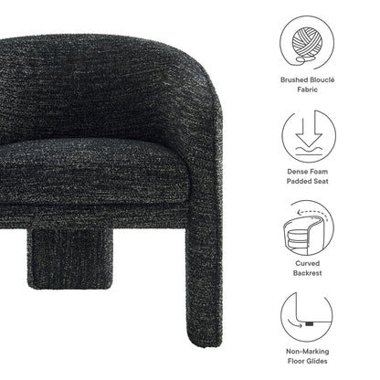 Greer Boucle Fabric Upholstered Accent Armchair by Modway