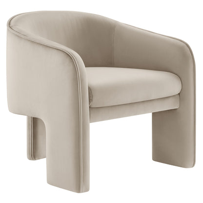 Greer Performance Velvet Upholstered Accent Armchair by Modway