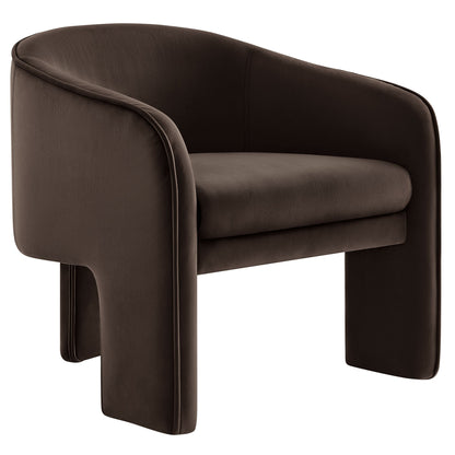 Greer Performance Velvet Upholstered Accent Armchair by Modway