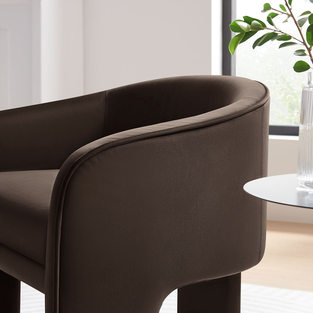 Greer Performance Velvet Upholstered Accent Armchair by Modway