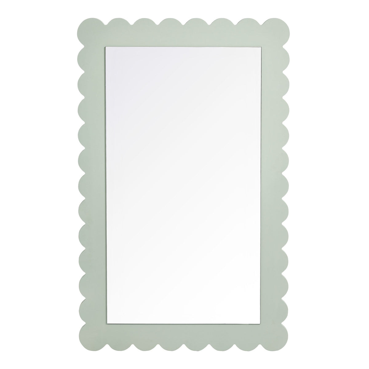 Emmeline Scalloped Rectangle Wall Mirror by Modway