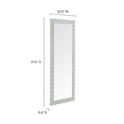 Emmeline Scalloped Rectangle Floor Mirror by Modway