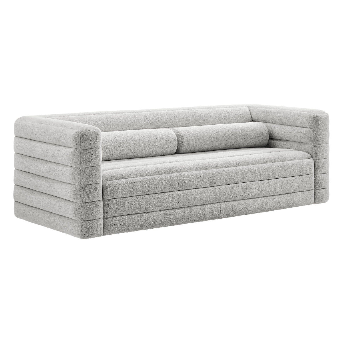 Relle Channel Tufted Boucle Upholstered Sofa by Modway