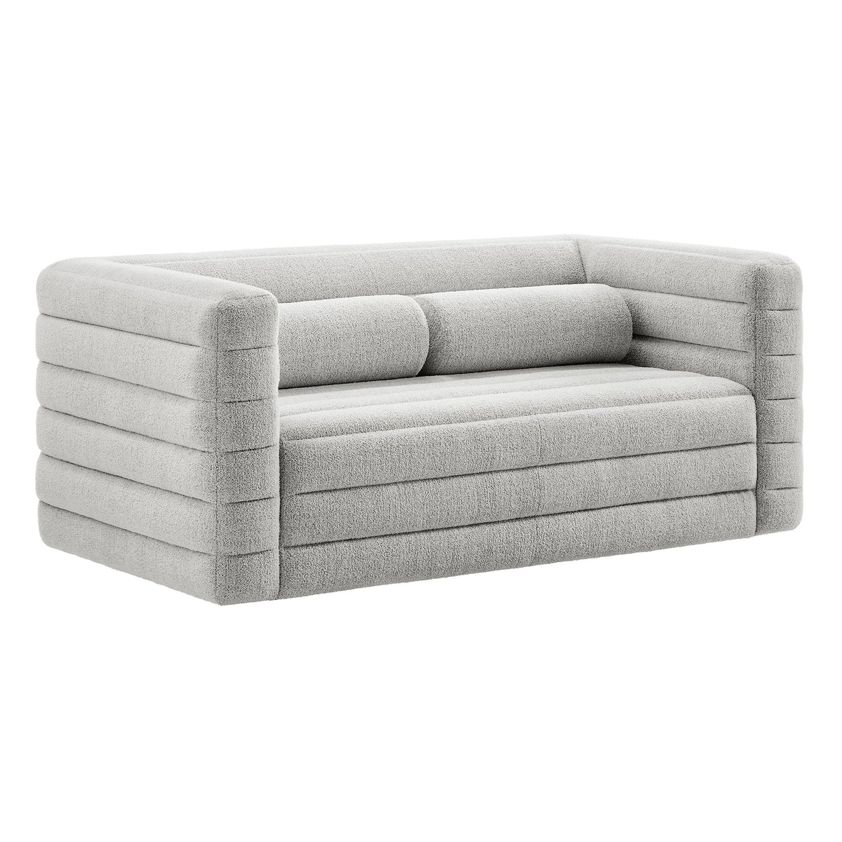 Relle Channel Tufted Boucle Upholstered Loveseat by Modway