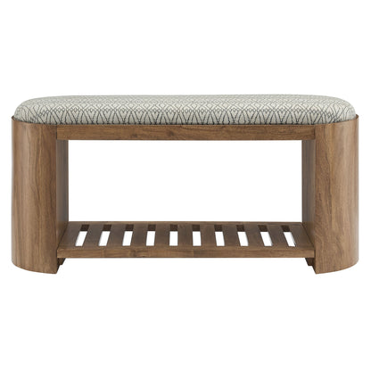Ashby 45" Geometric Upholstered Bench by Modway