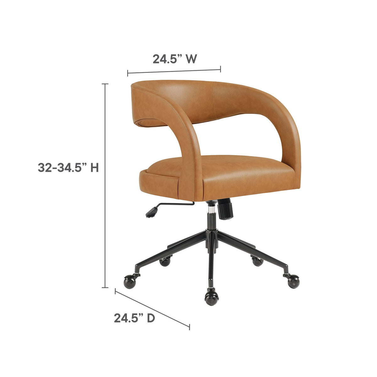 Pinnacle Vegan Leather Office Chair by Modway