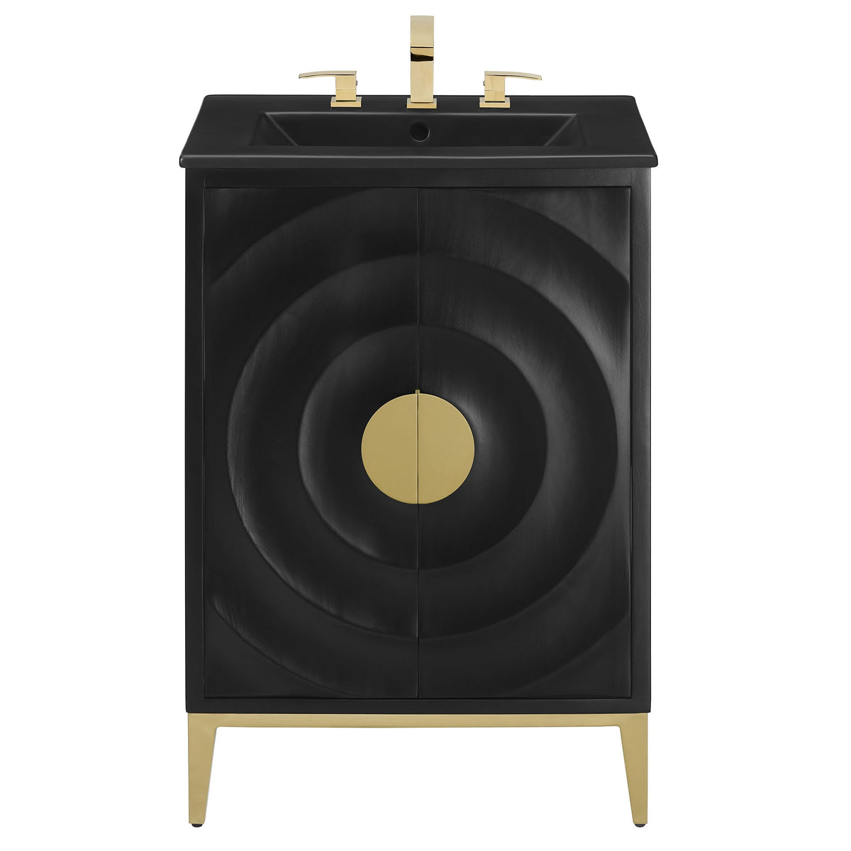 Beau 24" Wood Bathroom Vanity with Basin by Modway - Black Black