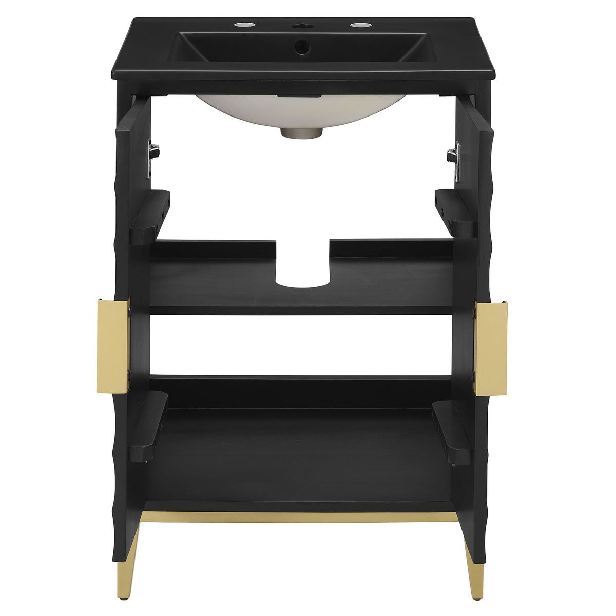Beau 24" Wood Bathroom Vanity with Basin by Modway - Black Black