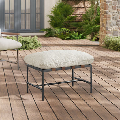 Raya Outdoor Patio Boucle Ottoman by Modway
