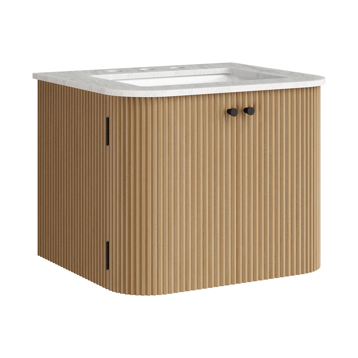 Zia 24" Wall-Mount Bathroom Vanity with Marble Sink by Modway