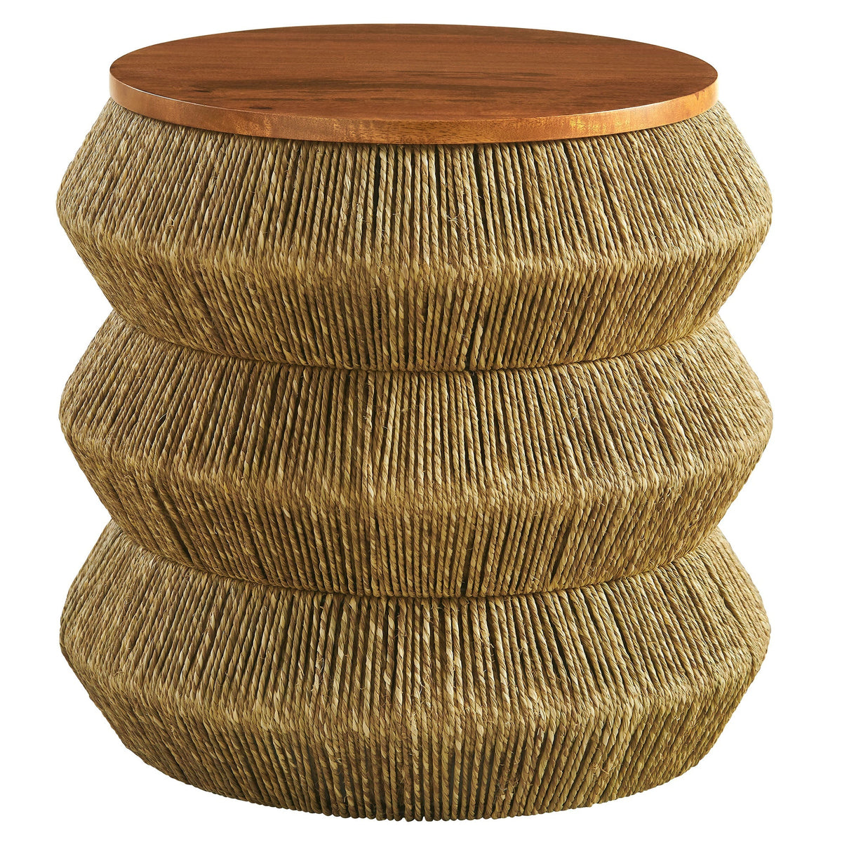 Maris Seagrass and Wood End Table by Modway