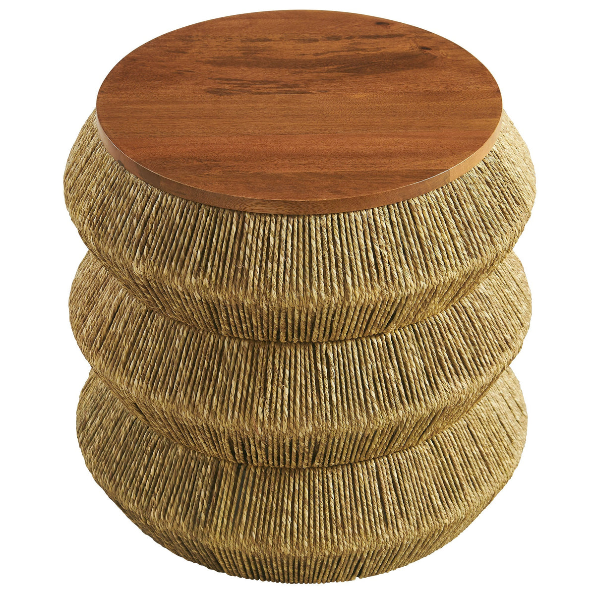 Maris Seagrass and Wood End Table by Modway