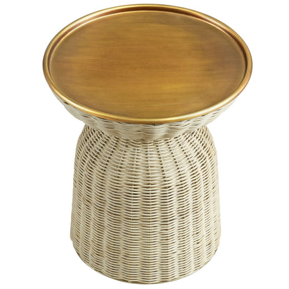 Lazaro Round Rattan Side Table by Modway